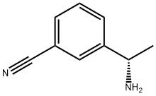 (S)-3-(1-Aminoethyl)benzonitrile 化学構造式