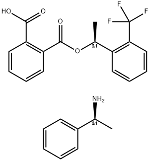 (S)-1-phenylethanaMine (S)-2-((1-(2-(trifluoroMethyl)phenyl)ethoxy)carbonyl)benzoate Structure