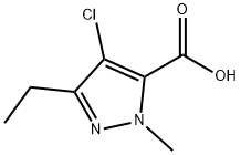 4-Chloro-3-ethyl-1-methyl-1H-pyrazole-5-carboxylic acid Struktur
