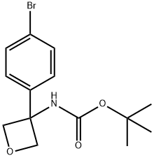 tert-Butyl (3-(4-bromophenyl)oxetan-3-yl)carbamate Structure