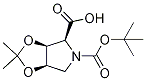 (3AS,4S,6aR)-5-(tert-Butoxycarbonyl)-2,2-dimethyltetrahydro-3aH-[1,3]dioxolo[4,5-c]pyrrole-4-carb 化学構造式