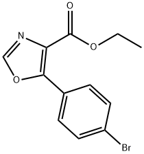 5-(4'-ブロモフェニル)-1,3-オキサゾール-4-カルボン酸エチル 化学構造式