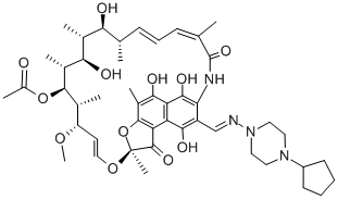 Rifapentine hydrochloride Structure