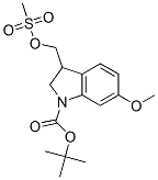 (+/-)-2,3-Dihydro-6-methoxy-3-(((methylsulfonyl)oxy)methyl)-1H-indole- 1-carboxylic acid 1,1-dimethylethyl ester|