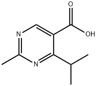 4-Isopropyl-2-methyl-pyrimidine-5-carboxylic	acid 化学構造式