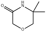 5,5-ジメチルモルホリン-3-オン 化学構造式
