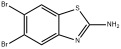 2-アミノ-5,6-ジブロモベンゾチアゾール 化学構造式