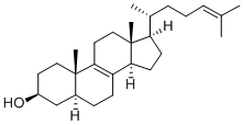 5-alpha-cholesta-8,24-dien-3-beta-ol Struktur