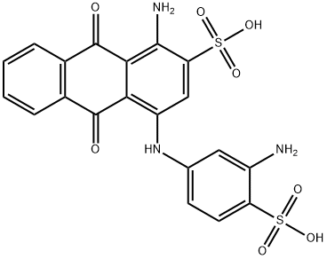 1-amino-4-(3-amino-4-sulphoanilino)-9,10-dihydro-9,10-dioxoanthracene-2-sulphonic acid Struktur