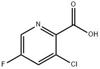 3-chloro-5-fluoropyridine-2-carboxylic acid Struktur