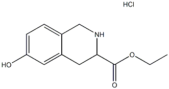 3-isoquinolinecarboxylic acid, 1,2,3,4-tetrahydro-6-hydroxy-, ethyl ester, hydrochloride (1:1) Struktur