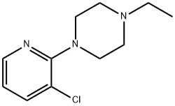 1-(3-クロロピリジン-2-イル)-4-エチルピペラジン 化学構造式