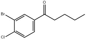 2-Bromo-4-butylcarbonyl-1-chlorobenzene, 1280786-92-6, 结构式