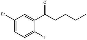 1-(5-溴-2-氟苯基)戊-1-酮 结构式