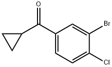 (3-Bromo-4-chlorophenyl)(cyclopropyl)methanone Structure