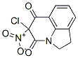 4H-Pyrrolo[3,2,1-ij]quinoline-4,6(5H)-dione,  5-chloro-1,2-dihydro-5-nitro- Struktur