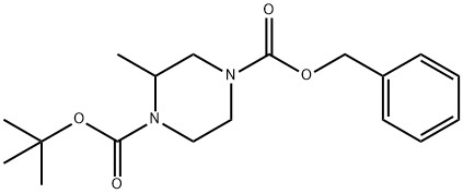 (R)-2-METHYL-PIPERAZINE-1,4-DICARBOXYLIC ACID 4-BENZYL ESTER 1-TERT-BUTYL ESTER Struktur
