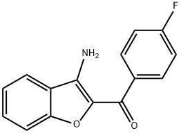 (3-AMINO-1-BENZOFURAN-2-YL)(4-FLUOROPHENYL)METHANONE 化学構造式