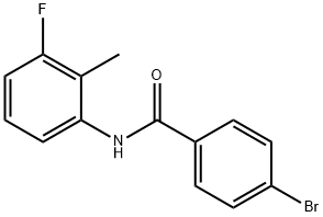 4-BroMo-N-(3-fluoro-2-Methylphenyl)benzaMide, 97% 化学構造式