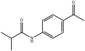 N-(4-アセチルフェニル)-2-メチルプロパンアミド 化学構造式