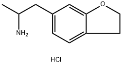 2,3-Dihydro-α-methyl-6-benzofuranethanamine Hydrochloride Structure
