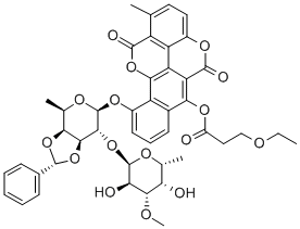 6-O-(3-ethoxypropionyl)-3',4'-O-exo-benzylidenechartreusin,128201-92-3,结构式