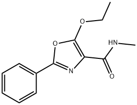 5-ETHOXY-N-METHYL-2-PHENYLOXAZOLE-4-CARBOXAMIDE 化学構造式