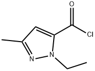 1-ETHYL-3-METHYL-1H-PYRAZOLE-5-CARBONYL CHLORIDE Structure