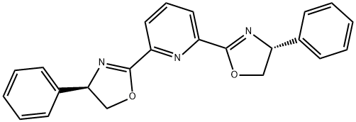 (R,R)-2,6-ビス(4-フェニル-2-オキサゾリン-2-イル)ピリジン 化学構造式