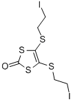 4,5-Bis-(2-iodo-ethylsulfanyl)-[1,3]dithiol-2-one Struktur