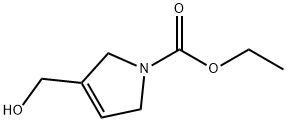 2,5-二氢-3-(羟基甲基)-1H-吡咯-1-羧酸乙酯 结构式