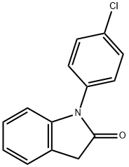 1-(4-chlorophenyl)-1,3-dihydro-2H-indol-2-one 化学構造式
