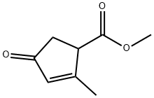 2-Cyclopentene-1-carboxylicacid,2-methyl-4-oxo-,methylester(9CI) 结构式