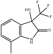 3-HYDROXY-2-OXO-3-TRIFLUOROMETHYL-7-METHYLINDOLINE Struktur
