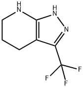 3-(trifluoroMethyl)-1H,4H,5H,6H,7H-pyrazolo[3,4-
b]pyridine 化学構造式