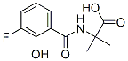 Alanine,  N-(3-fluoro-2-hydroxybenzoyl)-2-methyl- 化学構造式