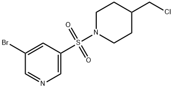 3-broMo-5-(4-(chloroMethyl)piperidin-1-ylsulfonyl)pyridine Structure