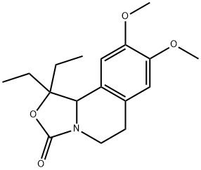 3H-Oxazolo[4,3-a]isoquinolin-3-one,  1,1-diethyl-1,5,6,10b-tetrahydro-8,9-dimethoxy- 结构式