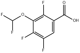 3-(Difluoromethoxy)-2,4,5-trifluorobenzoic acid Struktur