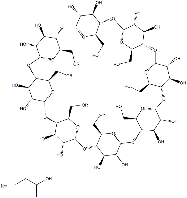 (2-Hydroxypropyl)-γ-cyclodextrin Structure