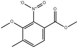 3-甲氧基-4-甲基-2-硝基苯甲酸甲酯, 128450-32-8, 结构式