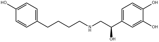 4-[(1R)-1-hydroxy-2-[4-(4-hydroxyphenyl)butylamino]ethyl]benzene-1,2-diol Structure
