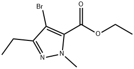 4-BROMO-3-ETHYL-1-METHYL-1H-PYRAZOLE-5-CARBOXYLIC ACID ETHYL ESTER Struktur