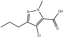 4-氯-3-丙基-1-甲基吡唑-5-甲酸 结构式