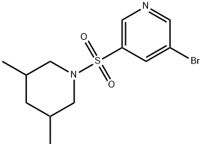3-broMo-5-(3,5-diMethylpiperidin-1-ylsulfonyl)pyridine 结构式