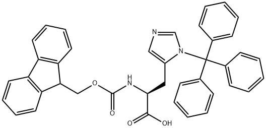 N-FMOC-3-(triphenylmethyl)-L-histidine Structure