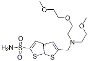 5-(((methoxyethyl)((methoxyethoxy)ethyl)amino)methyl)thieno(2,3-b)thiophene-2-sulfonamide Structure