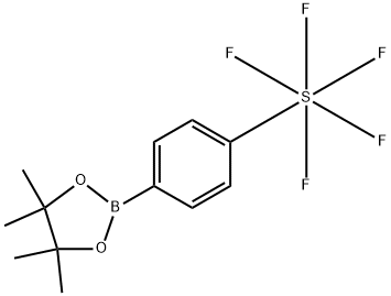 [4-(4,4,5,5-Tetramethyl-1,3,2-dioxaborolan-2-yl)-phenyl]sulfur pentafluoride 化学構造式