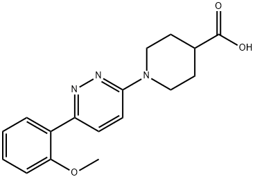 1-[6-(2-Methoxyphenyl)pyridazin-3-yl]piperidine-4-carboxylic acid Struktur