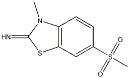 3-METHYL-6-(METHYLSULFONYL)BENZO[D]THIAZOL-2(3H)-IMINE, 1286699-99-7, 结构式